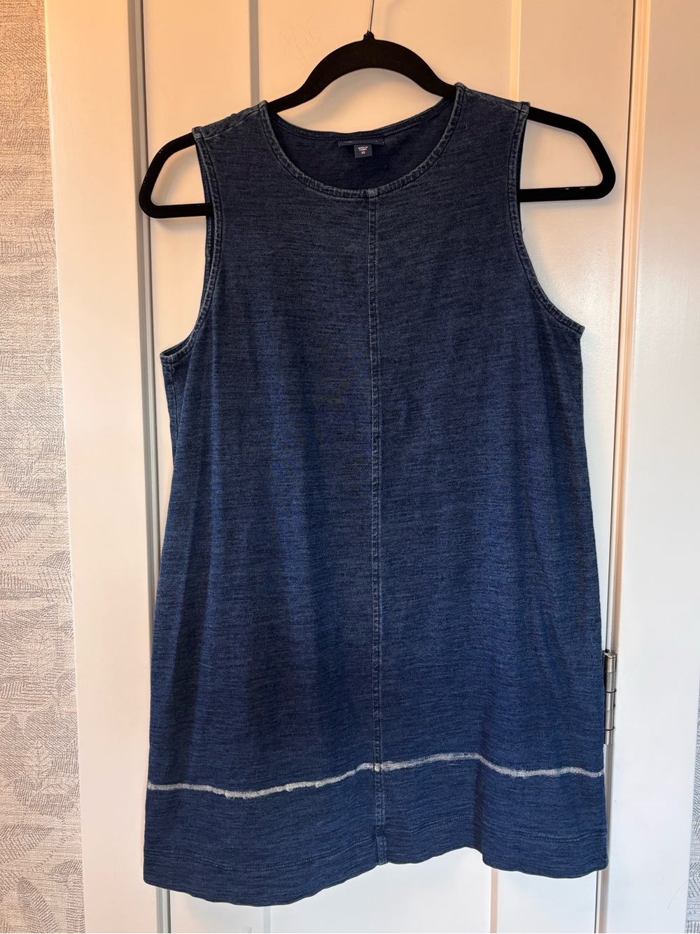 J. Jill Purejill Indigo Split Hem Tank Blue Size XS Casual 100% Cotton Beach